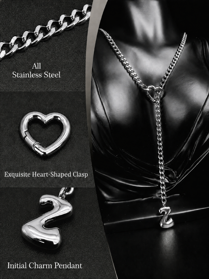LoveChains™ - Initial Charm Slip Chain Choker