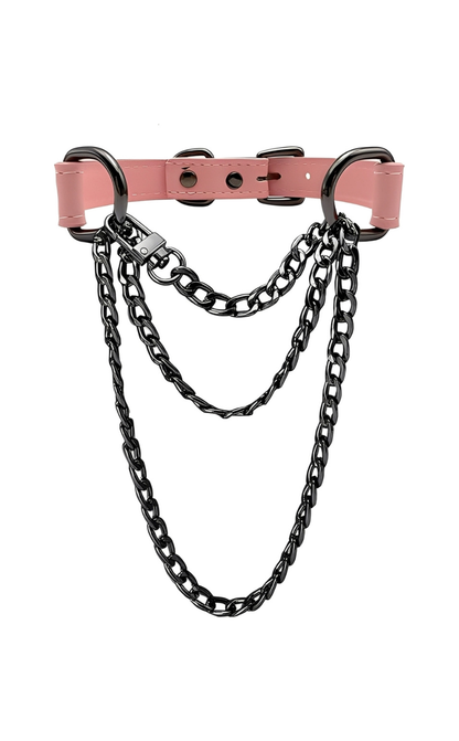 LoveChains™ - Triple-Layer Chain Leather Choker Collar
