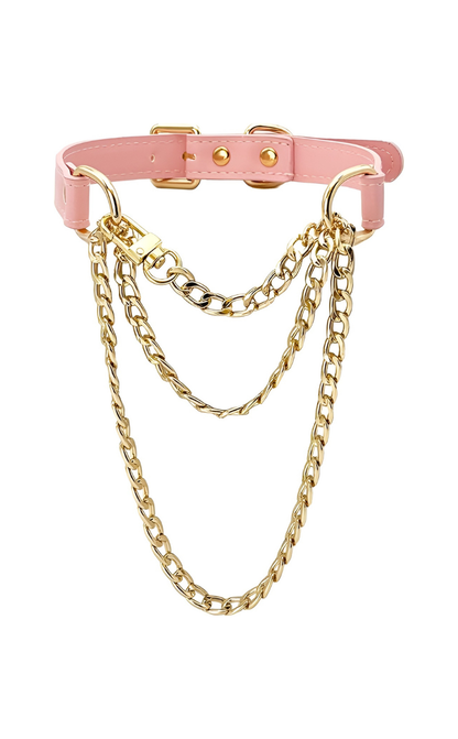 LoveChains™ - Triple-Layer Chain Leather Choker Collar