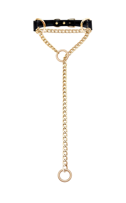 LoveChains™ - O - Ring Slip Chain Leather Choker Collar