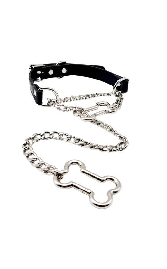LoveChains™ - Bone Slip Chain Leather Choker Collar