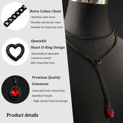 LoveChains™ - Crystal Charm Loop Slip Choker