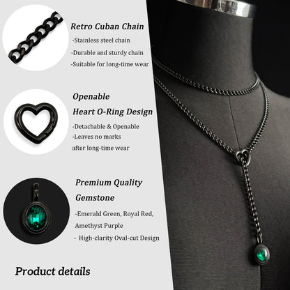 LoveChains™ - Crystal Charm Loop Slip Choker