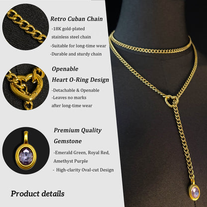 LoveChains™ - Crystal Charm Loop Slip Choker