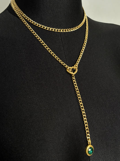 LoveChains™ - Crystal Charm Loop Slip Choker