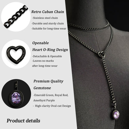 LoveChains™ - Crystal Charm Loop Slip Choker