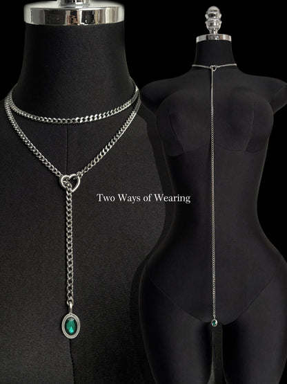 LoveChains™ - Crystal Charm Loop Slip Choker