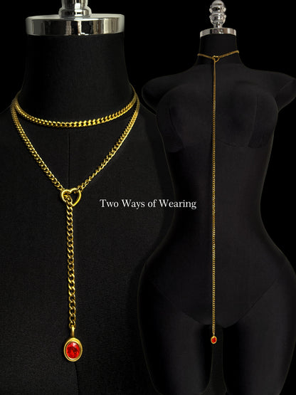 LoveChains™ - Crystal Charm Loop Slip Choker