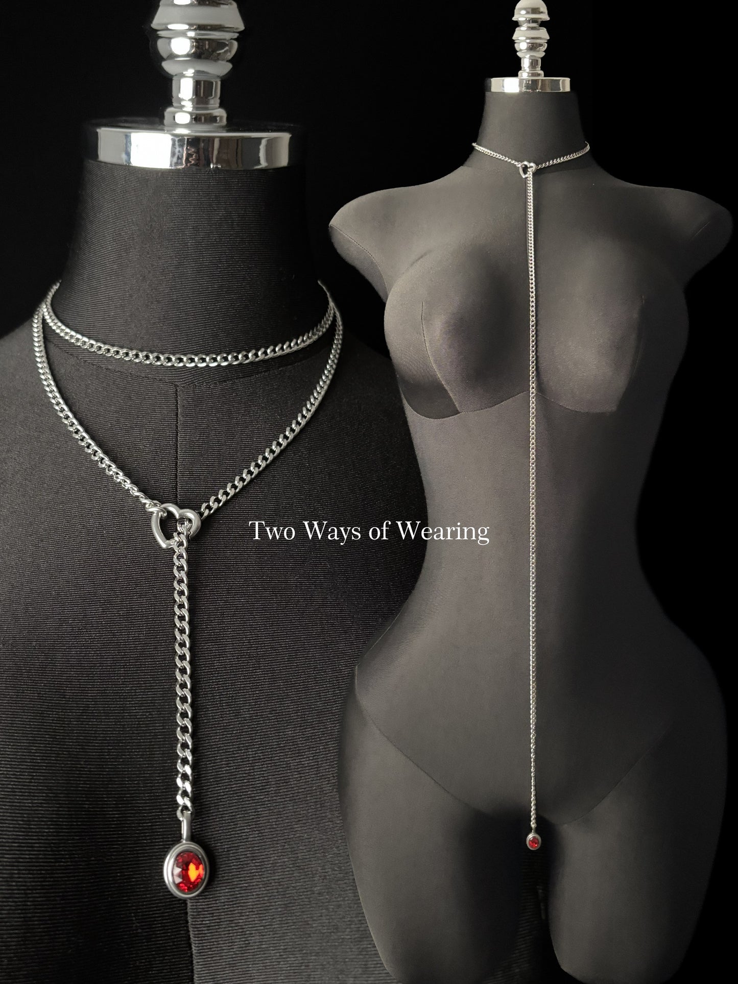 LoveChains™ - Crystal Charm Loop Slip Choker