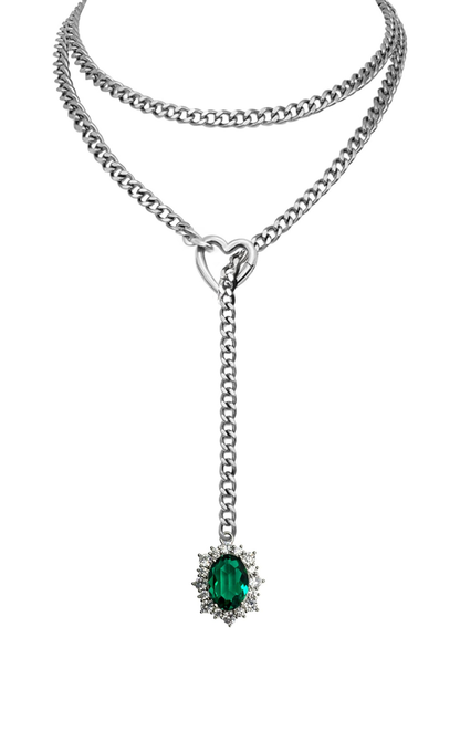 LoveChains™ - Gemstone Charm Loop Choker