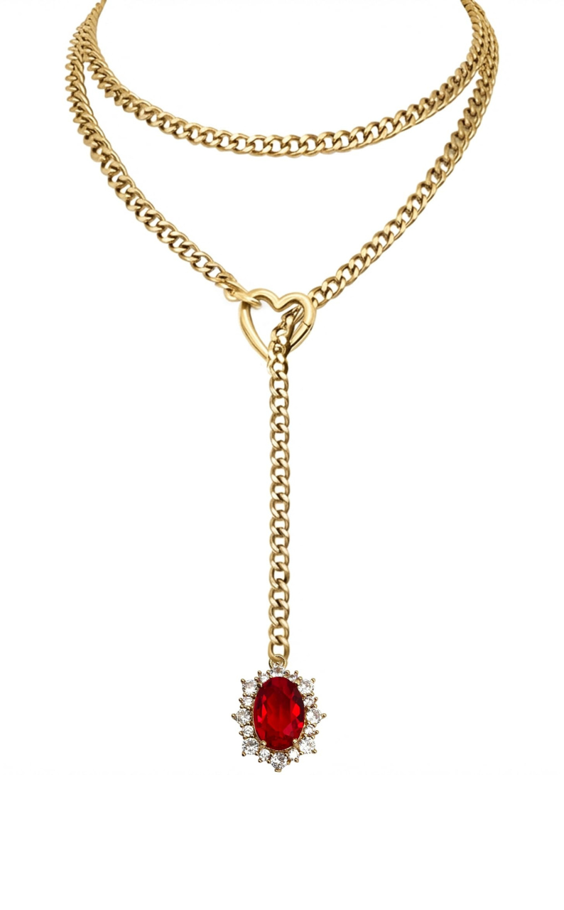 LoveChains™ - Gemstone Charm Loop Choker