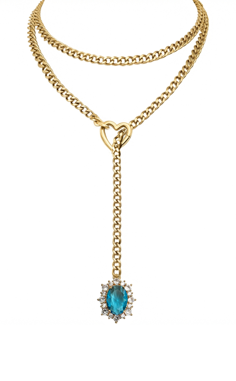 LoveChains™ - Gemstone Charm Loop Choker