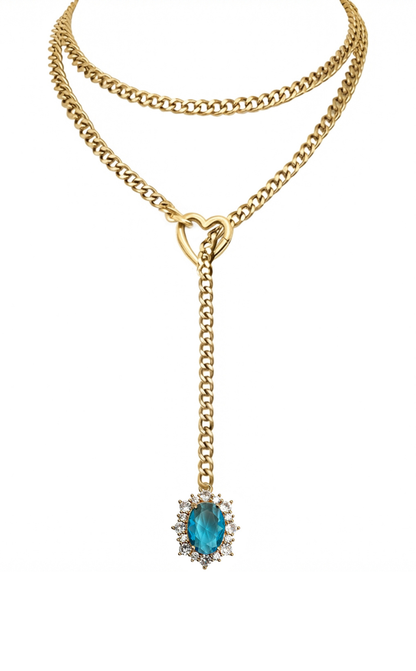 LoveChains™ - Gemstone Charm Loop Choker