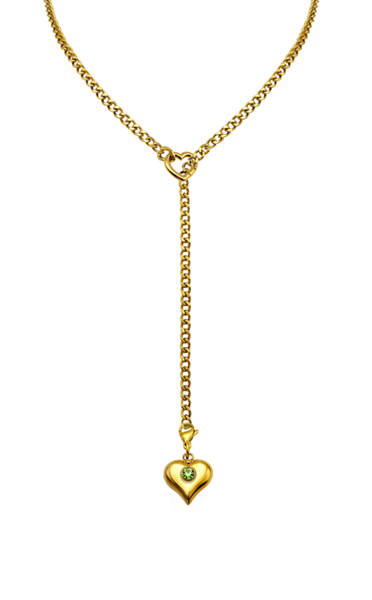 LoveChains™ - Heart Crystal Clasp Slip Chain Choker