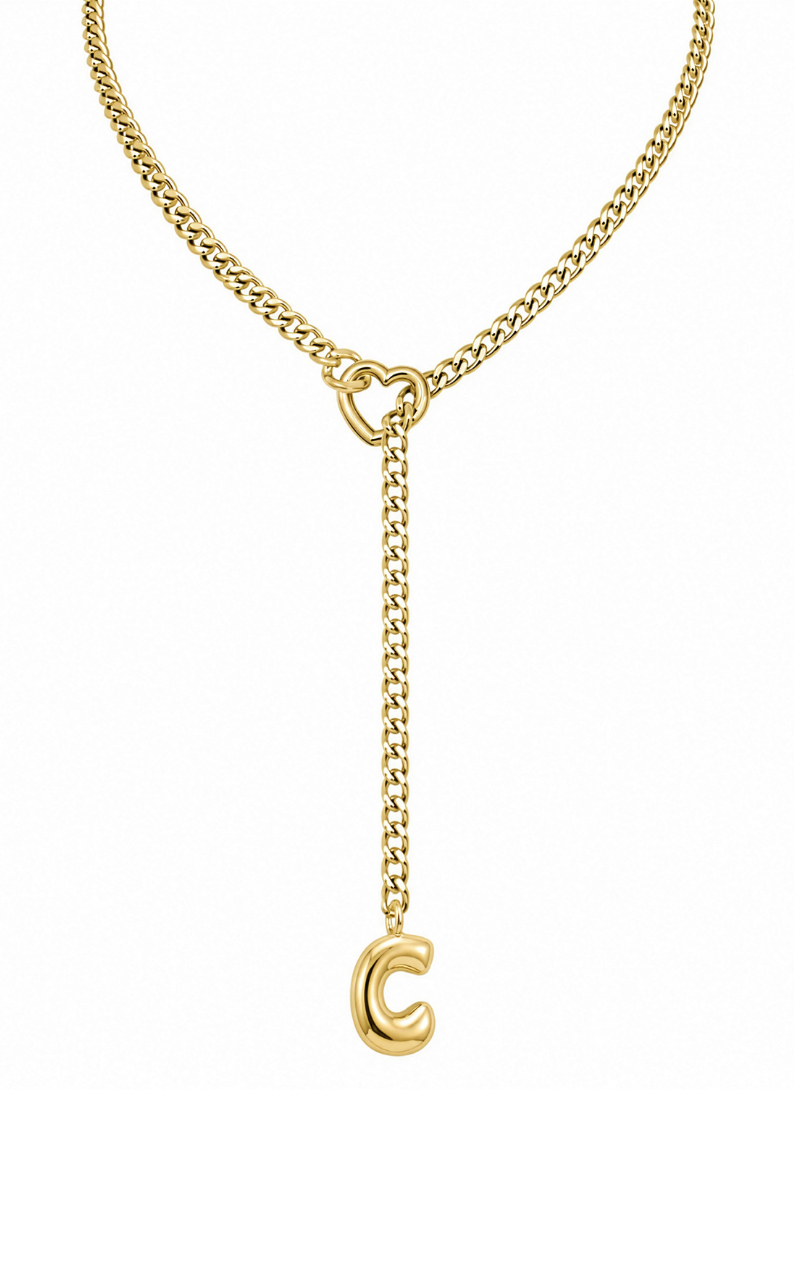 LoveChains™ - Initial Charm Slip Chain Choker