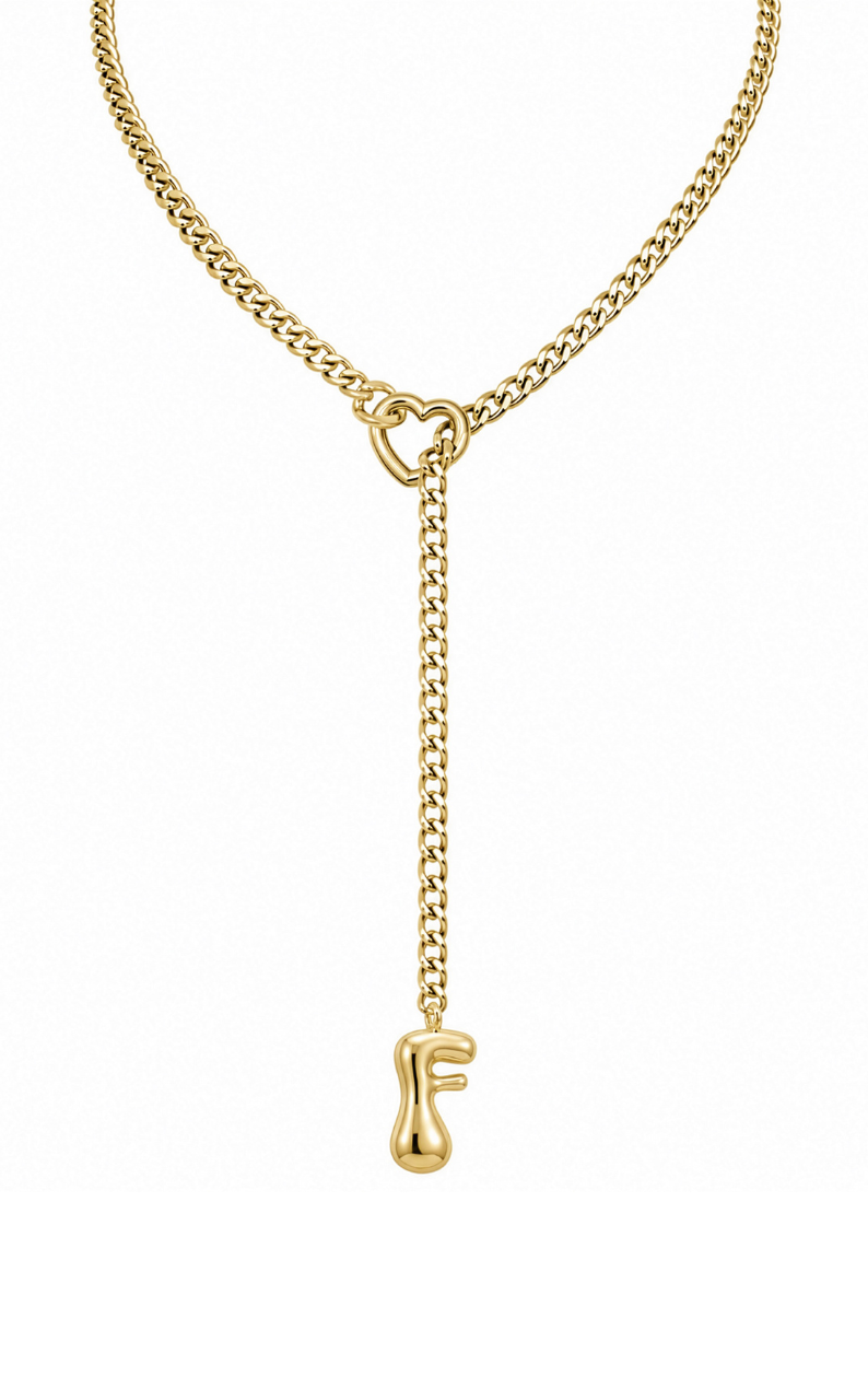 LoveChains™ - Initial Charm Slip Chain Choker