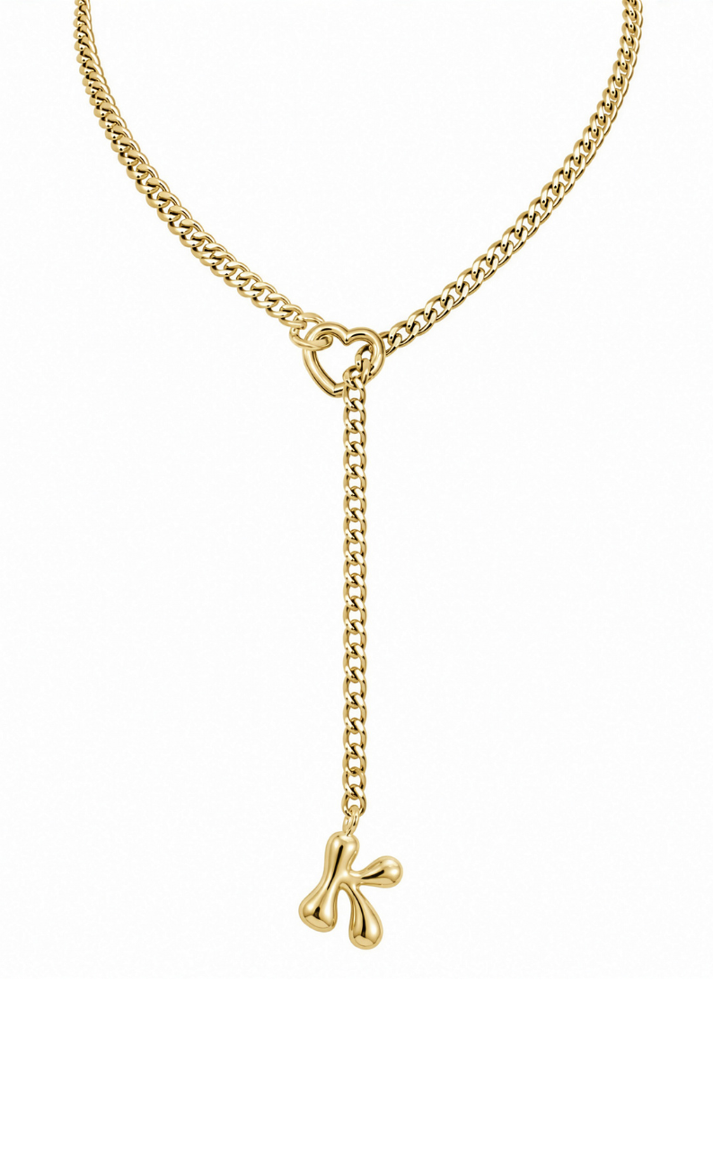 LoveChains™ - Initial Charm Slip Chain Choker