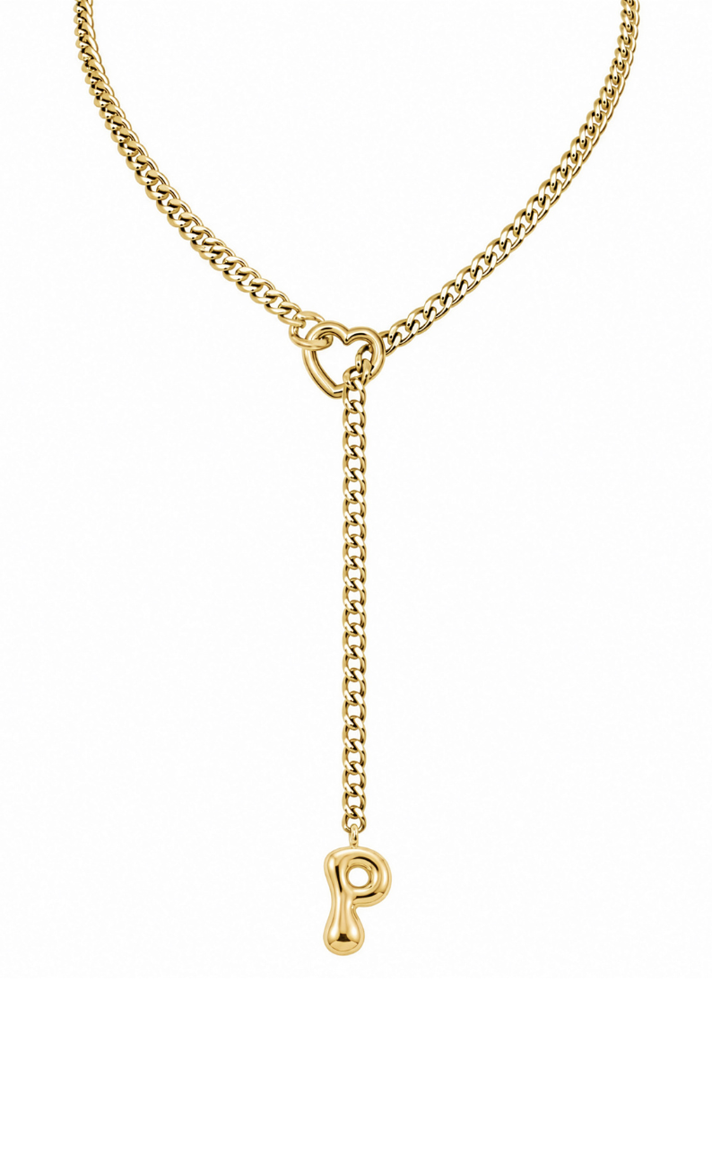 LoveChains™ - Initial Charm Slip Chain Choker