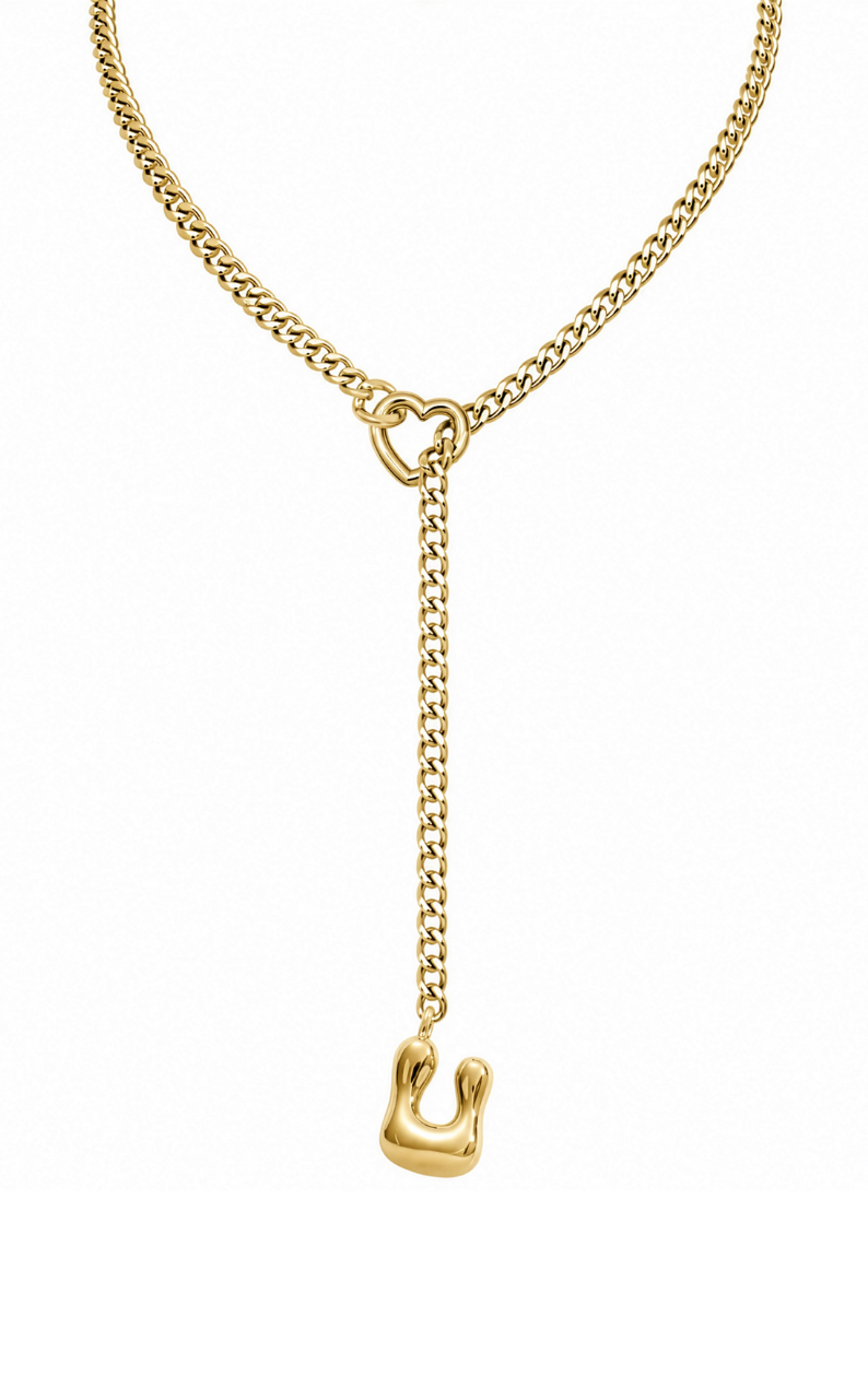 LoveChains™ - Initial Charm Slip Chain Choker