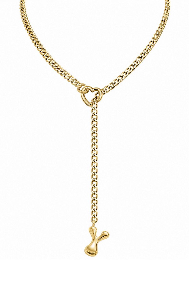 LoveChains™ - Initial Charm Slip Chain Choker