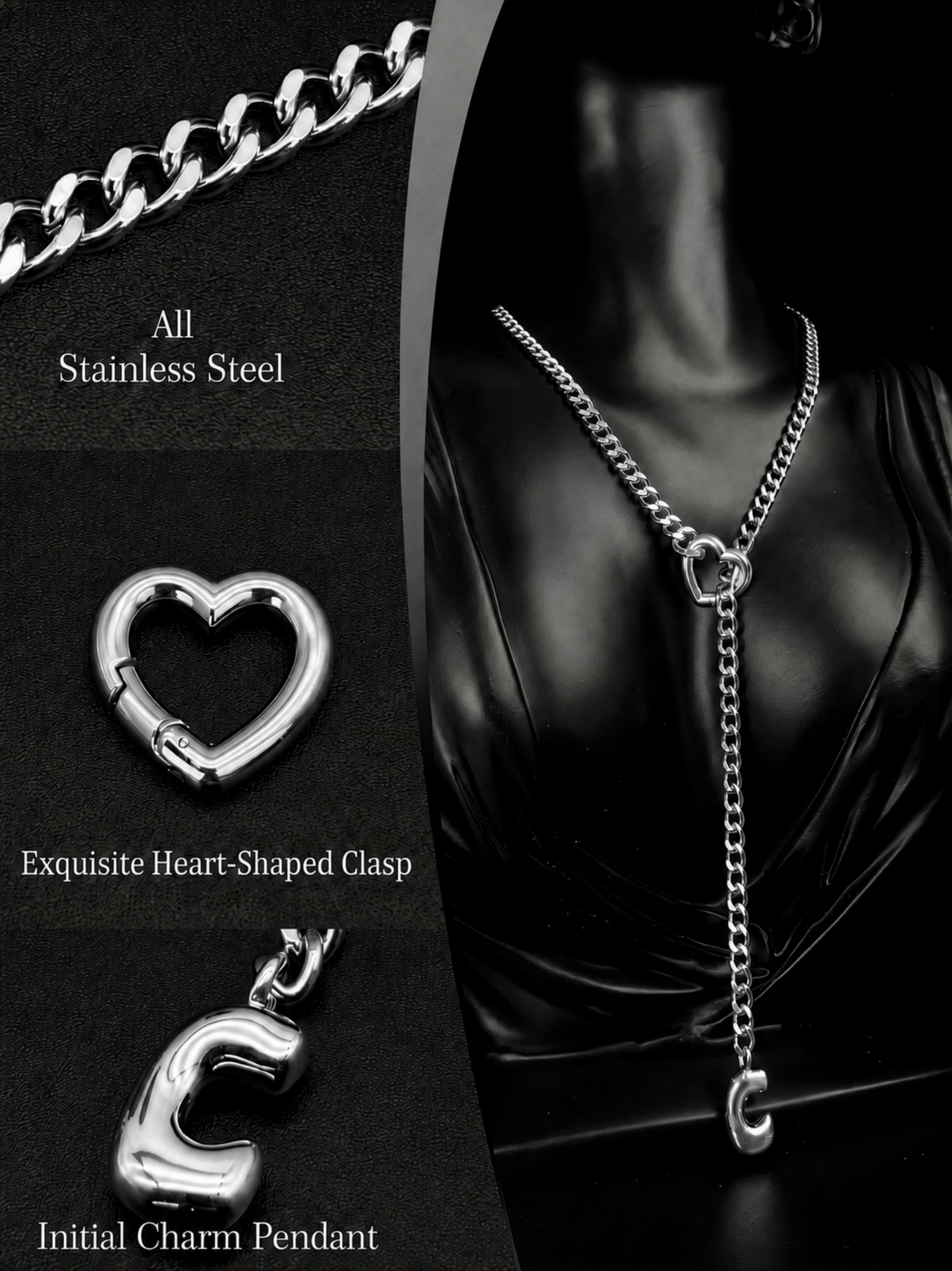 LoveChains™ - Initial Charm Slip Chain Choker