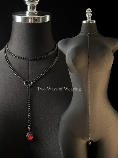 LoveChains™ - Crystal Charm Loop Slip Choker