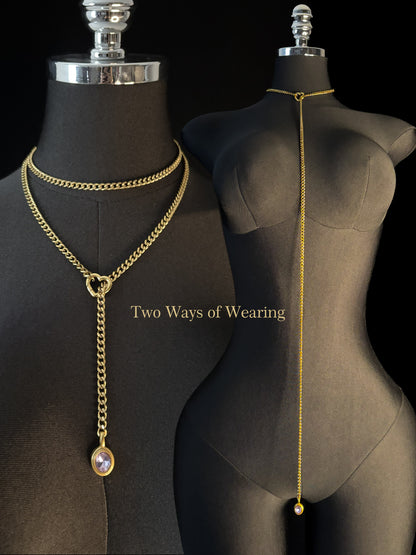 LoveChains™ - Crystal Charm Loop Slip Choker