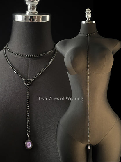 LoveChains™ - Crystal Charm Loop Slip Choker