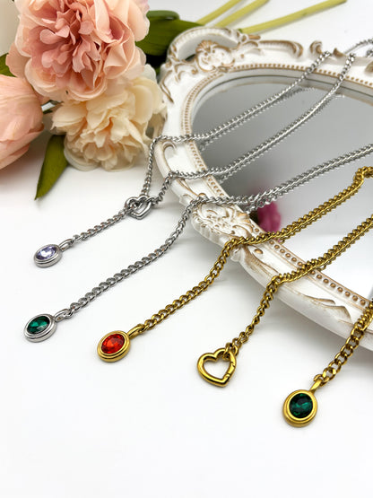 LoveChains™ - Crystal Charm Loop Slip Choker