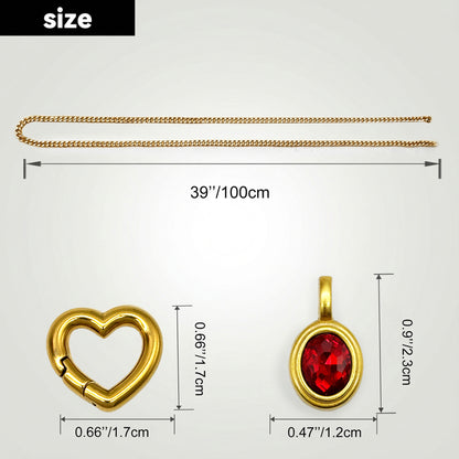 LoveChains™ - Crystal Charm Loop Slip Choker