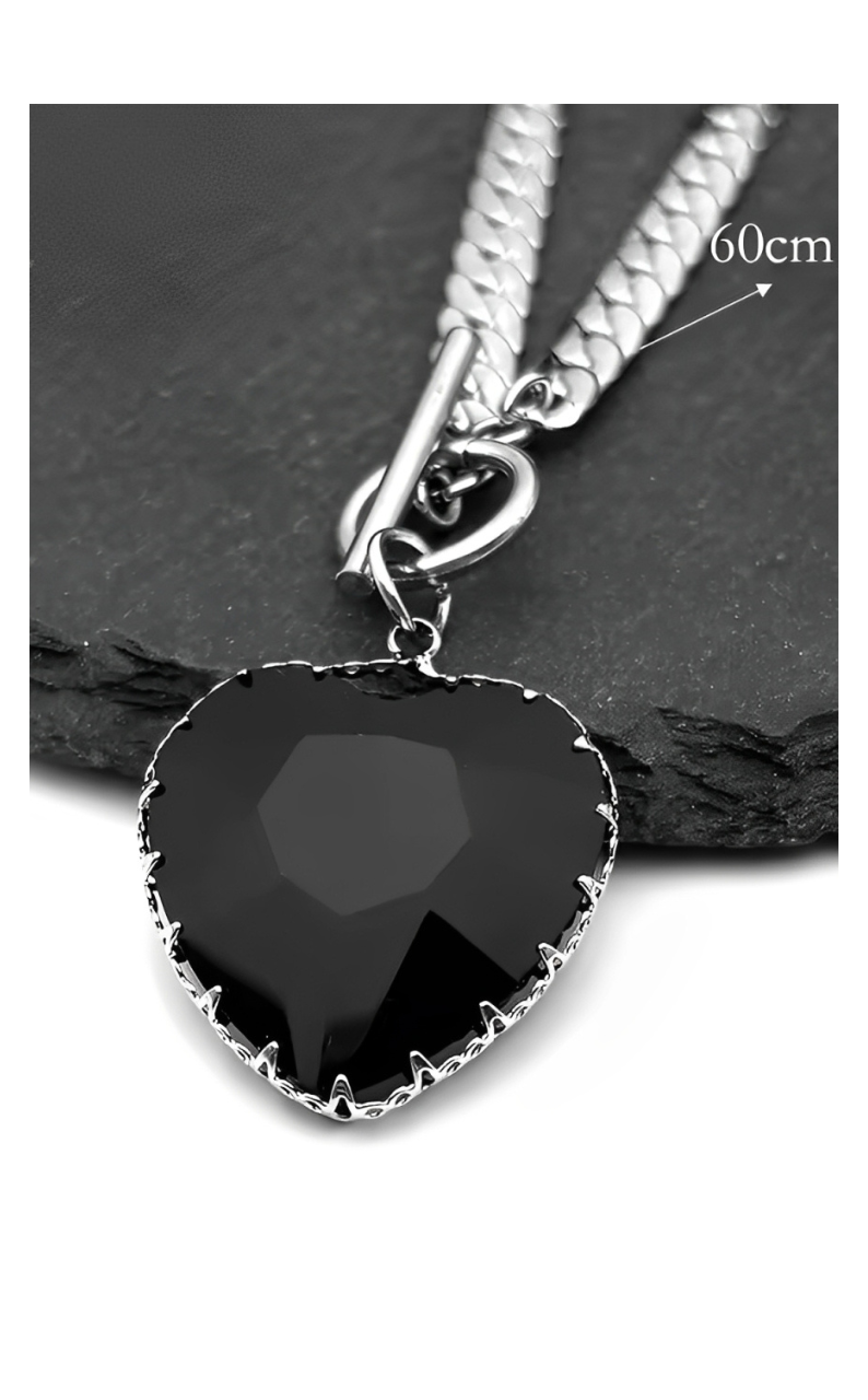LoveChains™ - Heart Glass Pendant Choker
