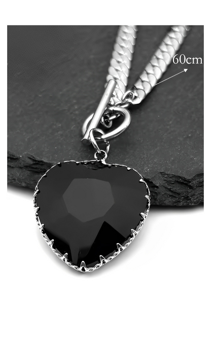 LoveChains™ - Heart Glass Pendant Choker