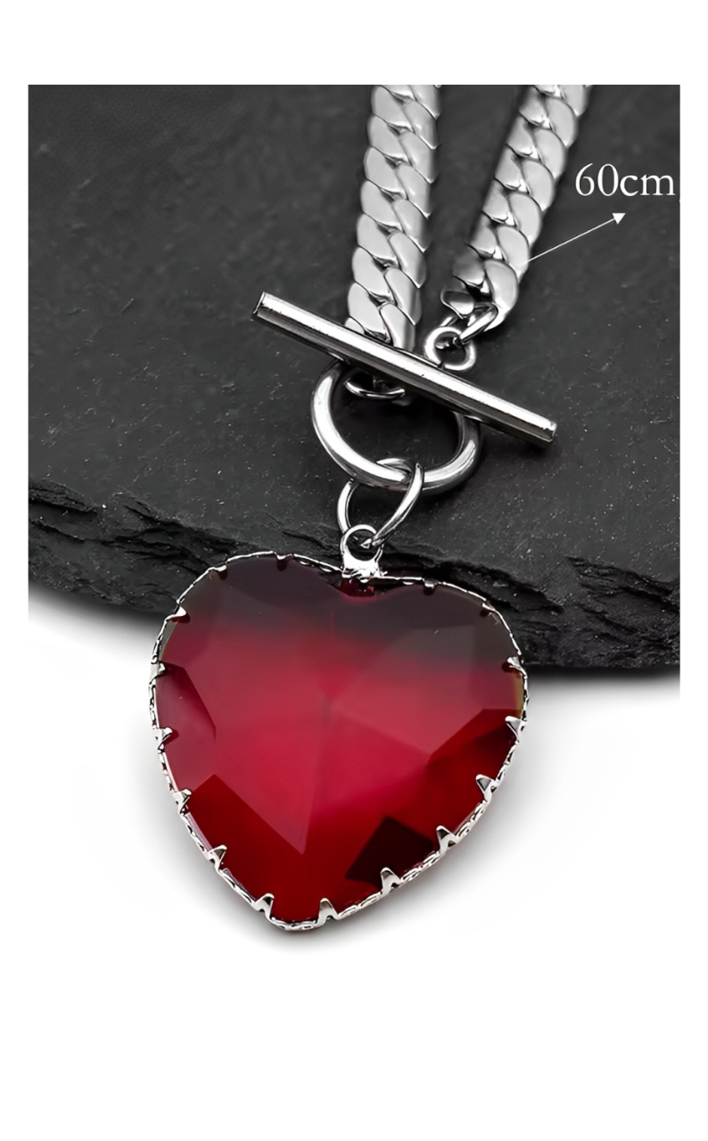 LoveChains™ - Heart Glass Pendant Choker