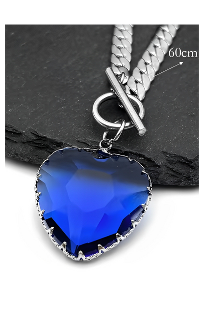 LoveChains™ - Heart Glass Pendant Choker