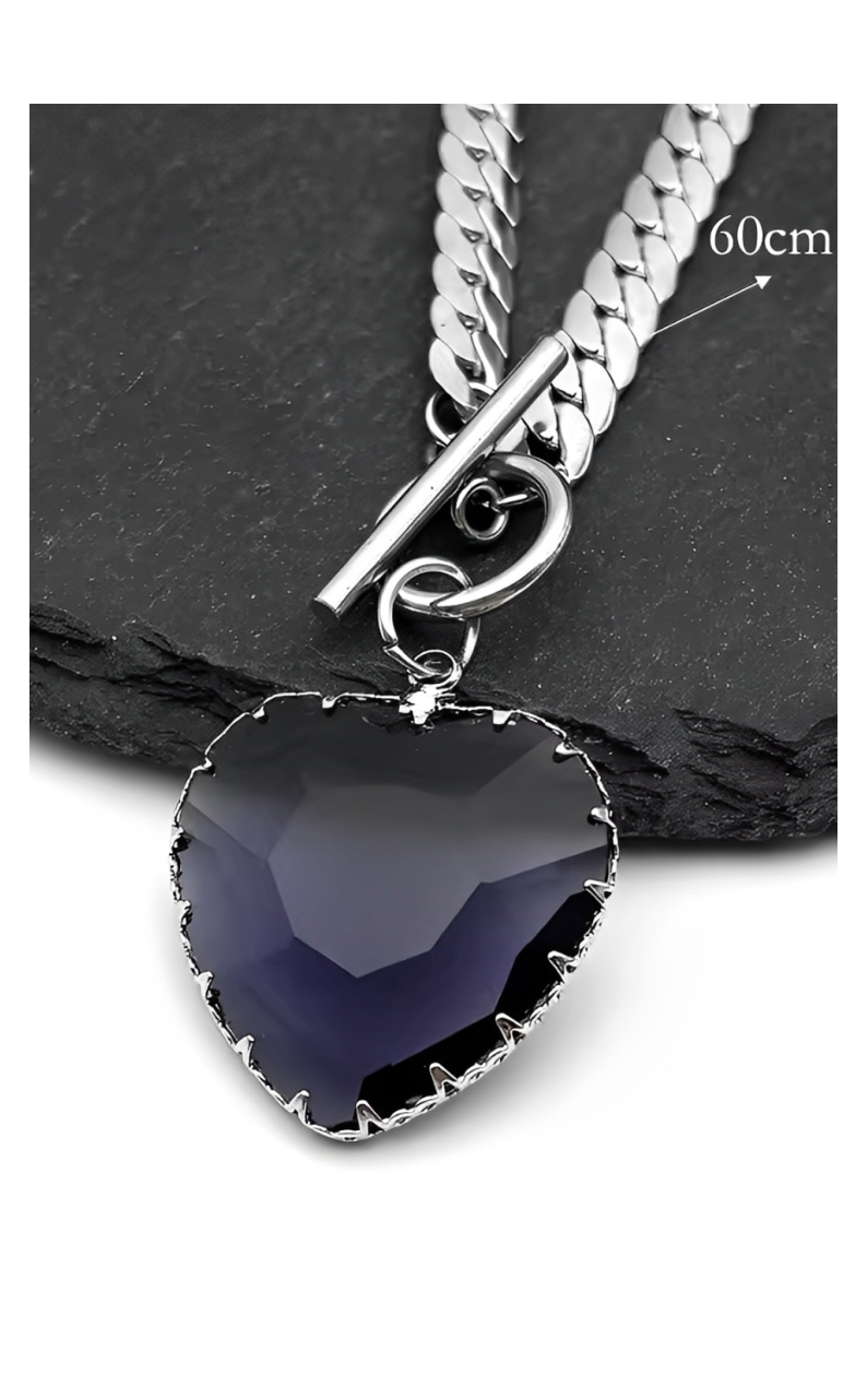 LoveChains™ - Heart Glass Pendant Choker