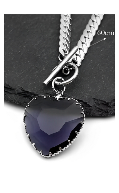 LoveChains™ - Heart Glass Pendant Choker