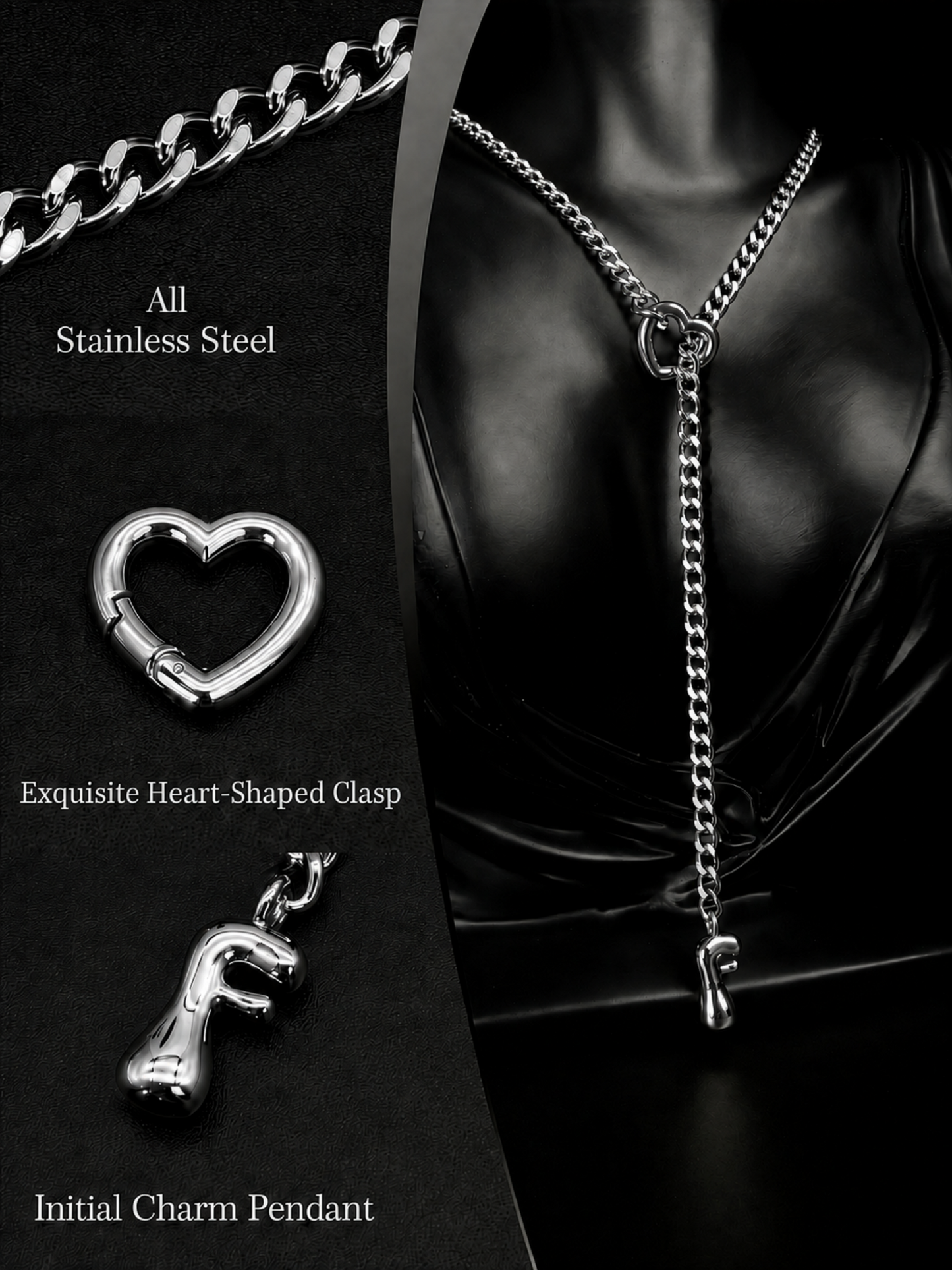 LoveChains™ - Initial Charm Slip Chain Choker