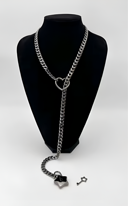LoveChains™ -  Heart-Star Lock & Key Slip Chain
