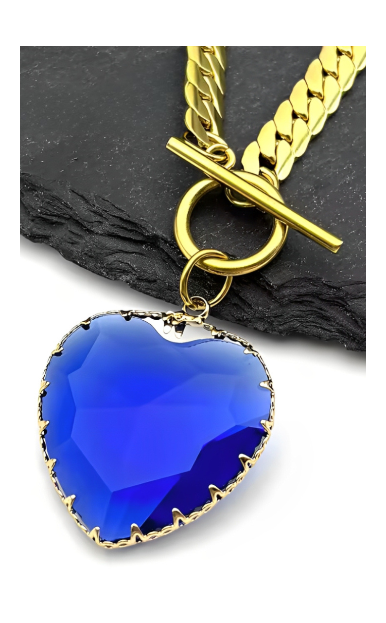 LoveChains™ - Heart Glass Pendant Choker