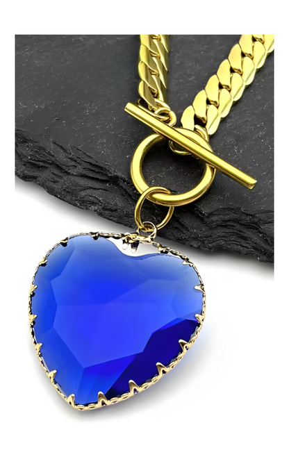 LoveChains™ - Heart Glass Pendant Choker