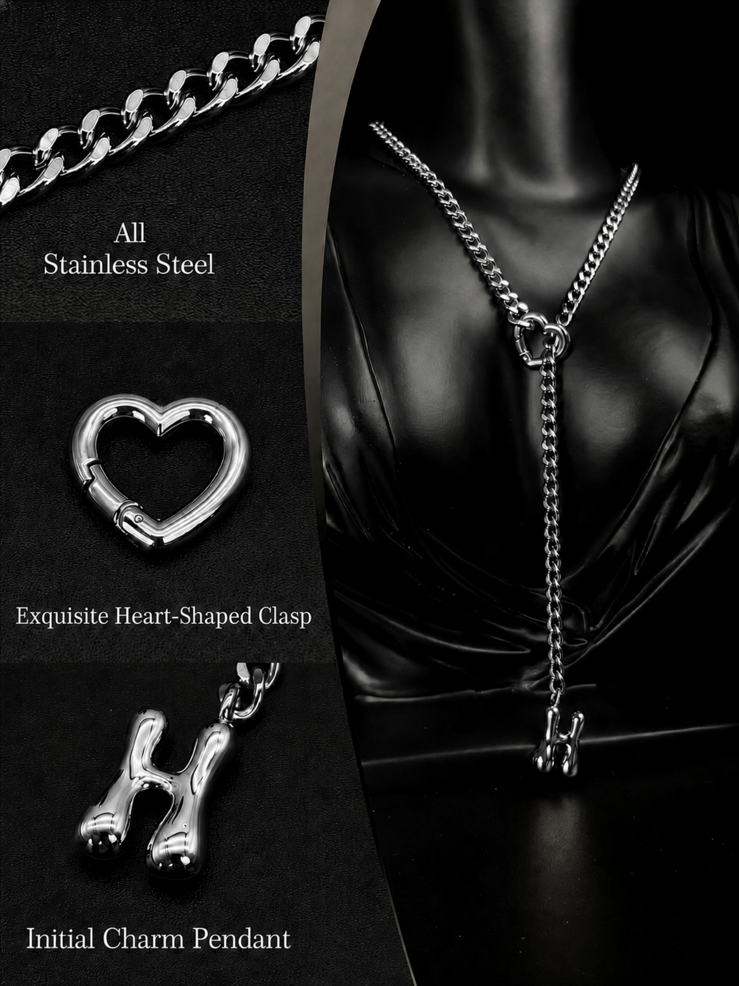 LoveChains™ - Initial Charm Slip Chain Choker