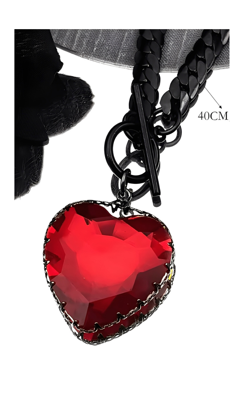 LoveChains™ - Heart Glass Pendant Choker