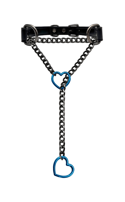 LoveChains™ - Heart Slip Chain Leather Choker Collar