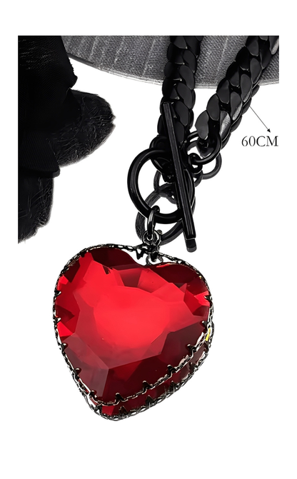 LoveChains™ - Heart Glass Pendant Choker