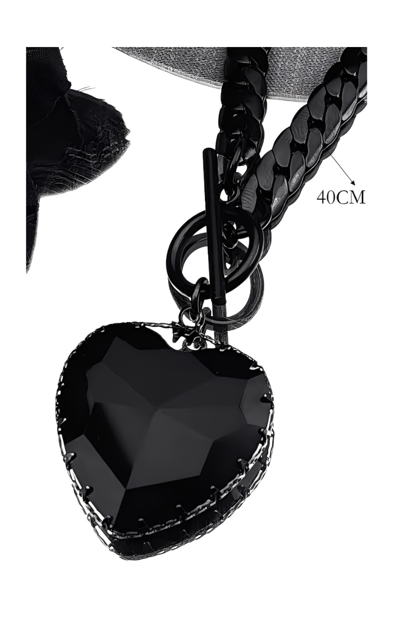 LoveChains™ - Heart Glass Pendant Choker