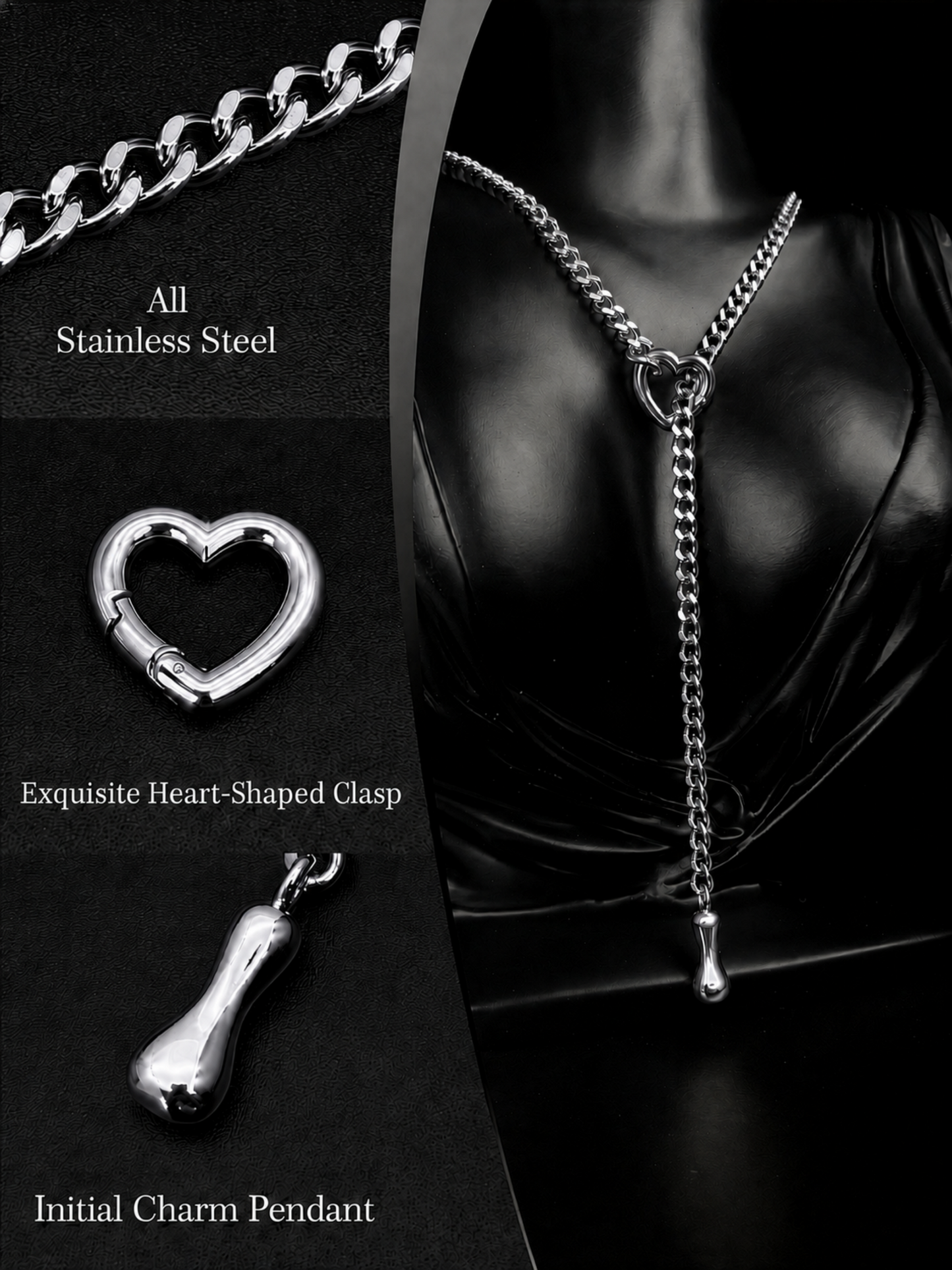 LoveChains™ - Initial Charm Slip Chain Choker