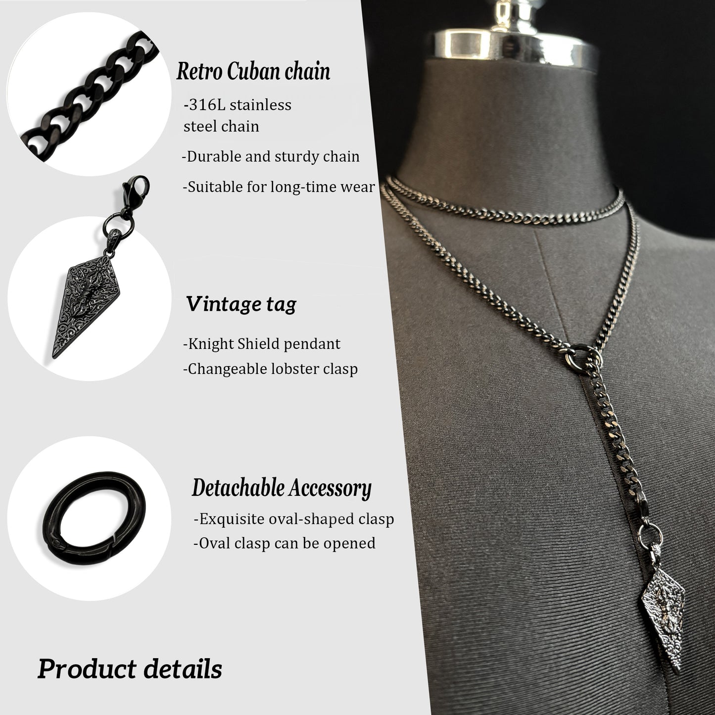 LoveChains™ - Knight’s Shield Loop Choker