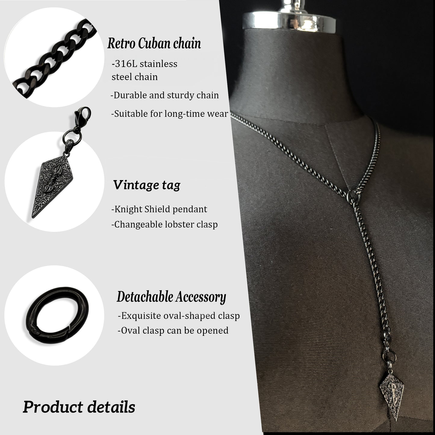 LoveChains™ - Knight’s Shield Slip Chain Choker