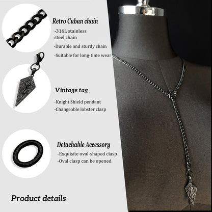 LoveChains™ - Knight’s Shield Slip Chain Choker