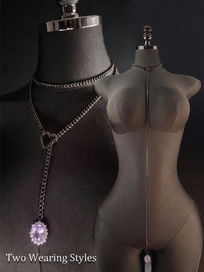 LoveChains™ - Gemstone Charm Loop Choker